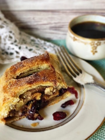Puff Pastry Apple Cranberry Strudel