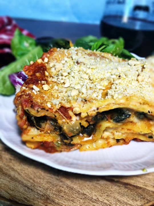 Lasagna with Cashew Bechamel (Vegan) - Veggie Fun Kitchen