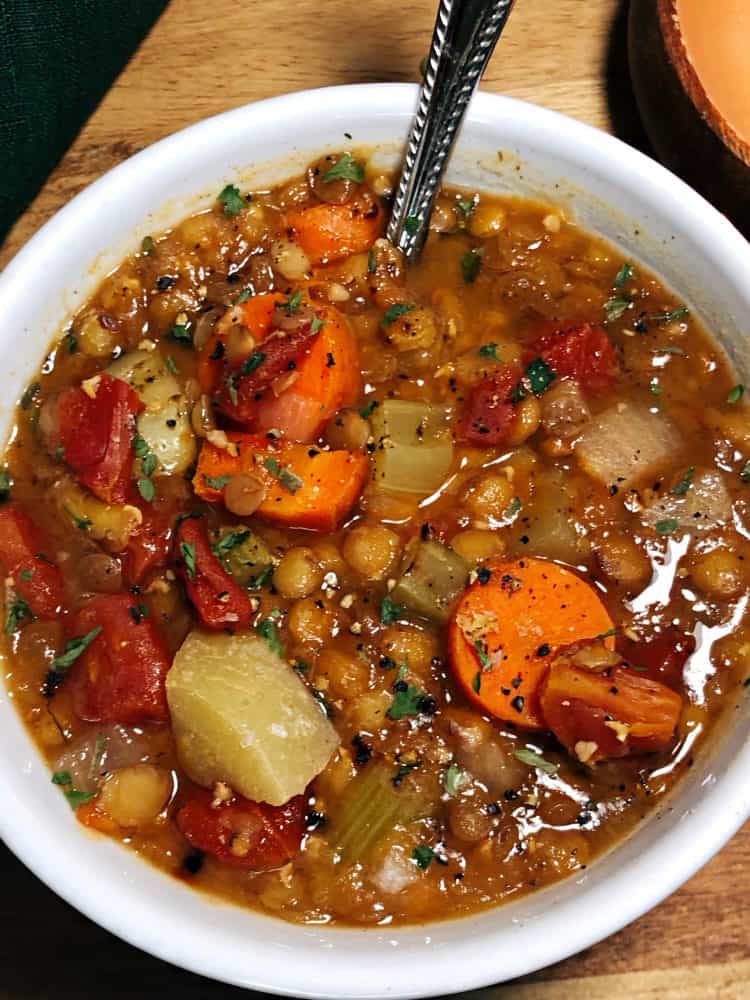 Vegan Lentil Soup Recipe in the Instant Pot - Veggie Fun Kitchen