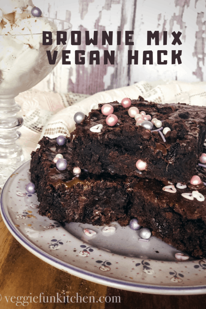 brownie mix vegan hack pin