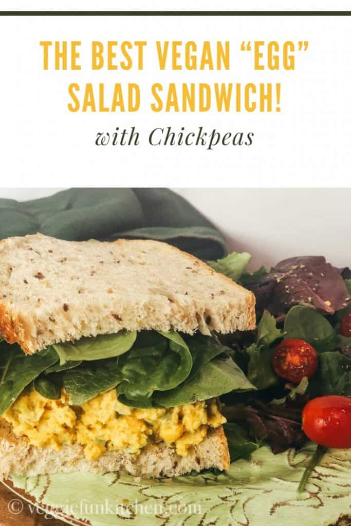 vegan egg salad sandwich pin