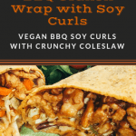bbq crunch wrap with soy curls on green plate
