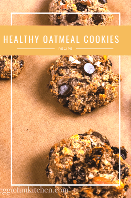 healthy oatmeal cookies on parchment paper