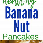 banana nut pancakes on the plate
