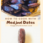medjool dates in a basket and on a white backgroud