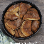 monkey bread on a plate with text overlay