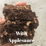 vegan brownies with text overlay