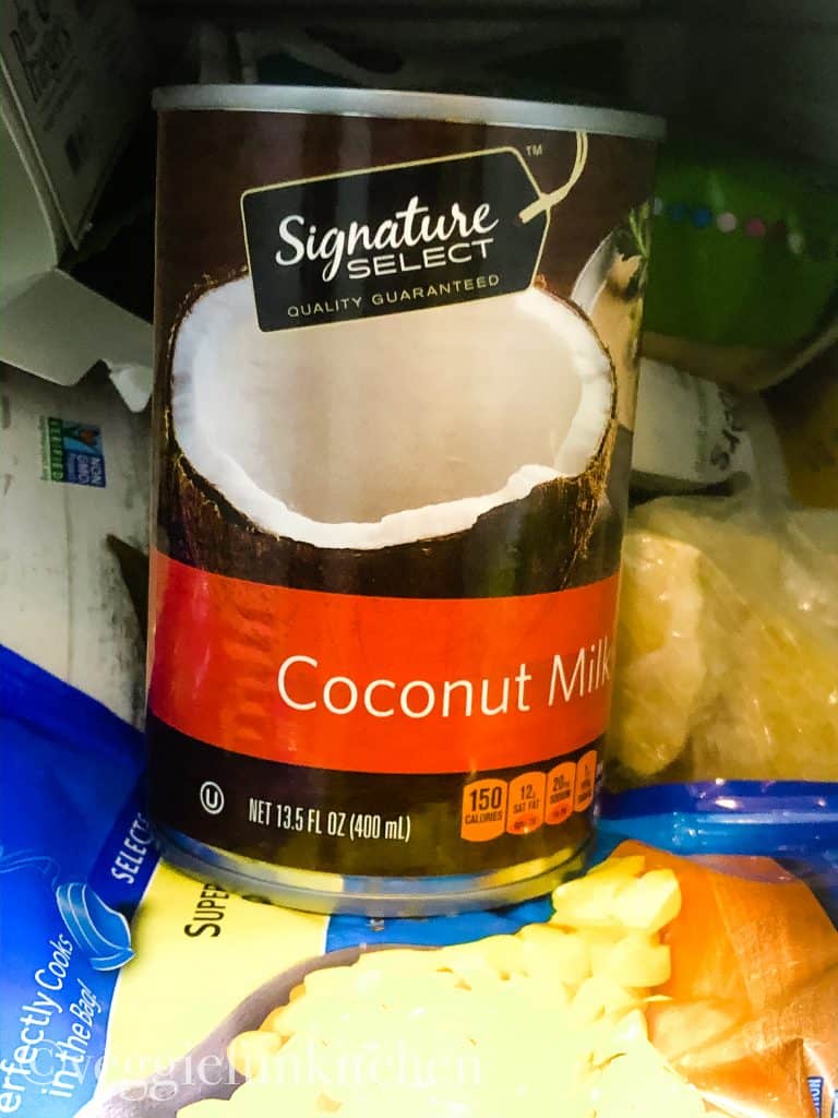 can of coconut cream in freezer