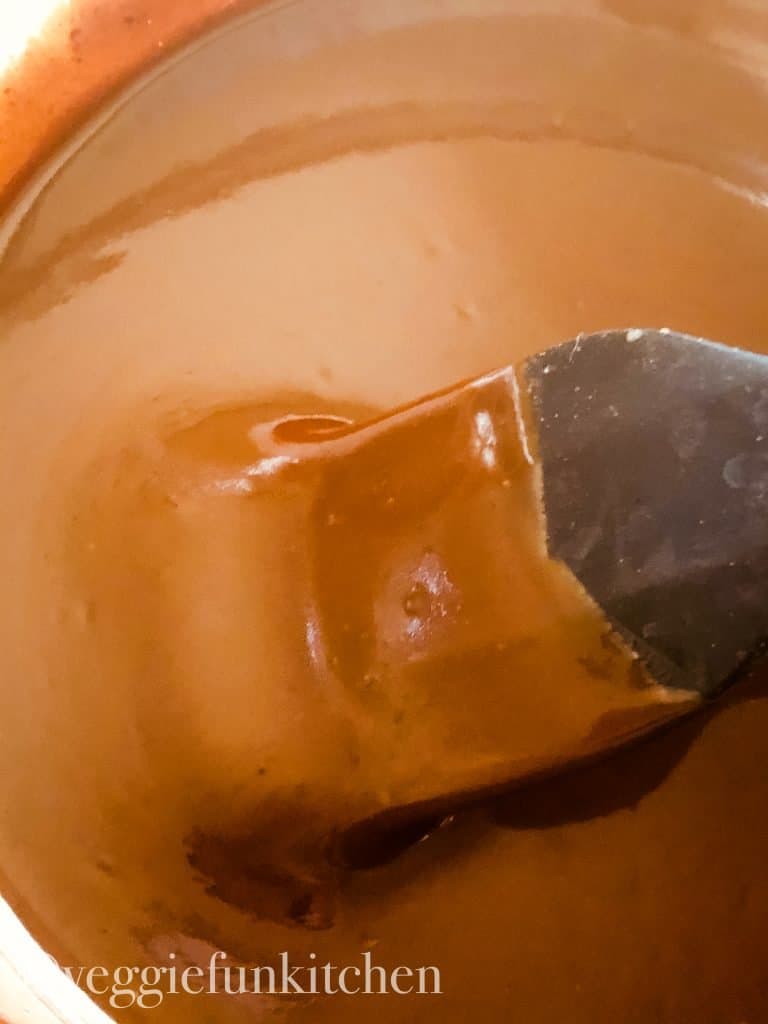 chocolate ganache melted in bowl