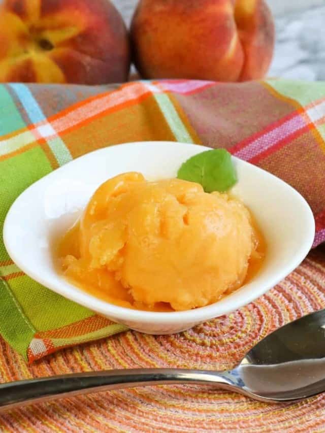 How to Make Easy Fresh Peach Sorbet