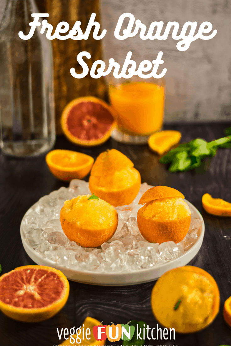 Fresh Orange Sorbet, No-Churn - Veggie Fun Kitchen