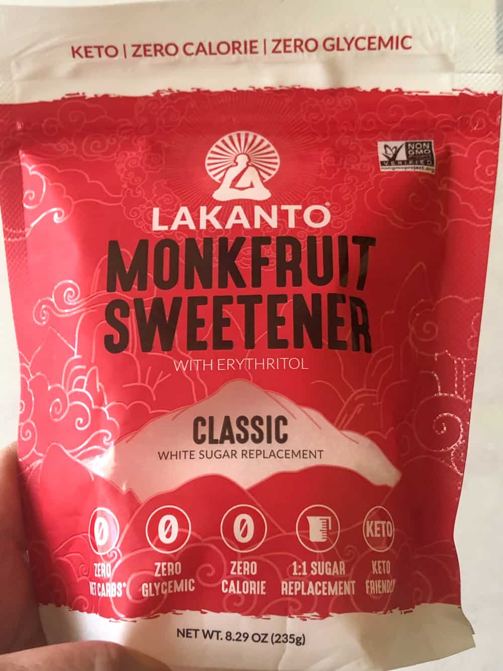 bag of monkfruit sweetener