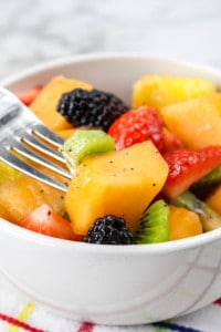 Fresh Fruit Salad with Poppy Seed Dressing, Vegan - Veggie Fun Kitchen