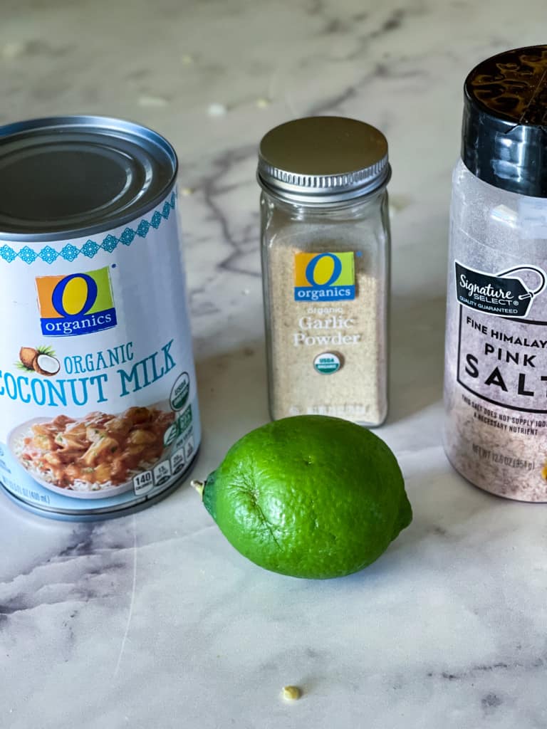 ingredients needed for coconut lime crema