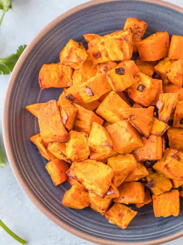 Easy Vegan Air Fryer Sweet Potato Cubes Recipe