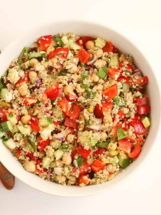 Quinoa Salad With Chickpeas Recipe - Veggie Fun Kitchen