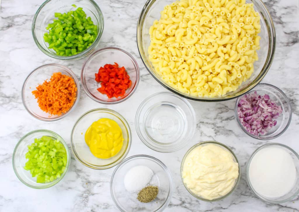 ingredients needed for macaroni salad