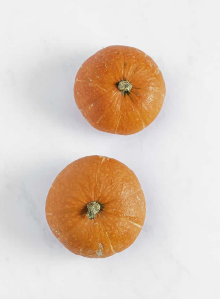 two small cooking pumpkins