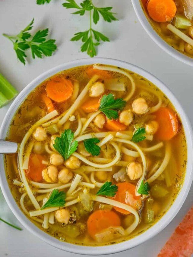 Vegan Chickpea Noodle Soup: Hearty & Flavorful Comfort Food Recipe