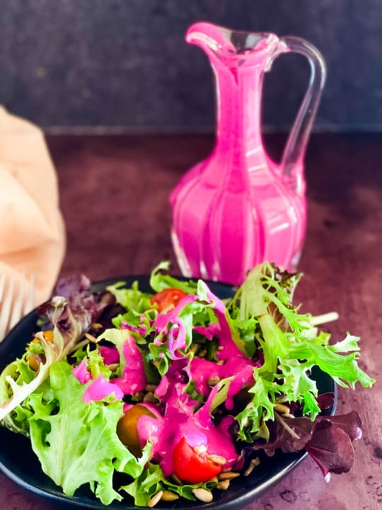 Pink Ceaser Ranch Vegan Pink Sauce Ranch Dressing - Veggie Fun Kitchen