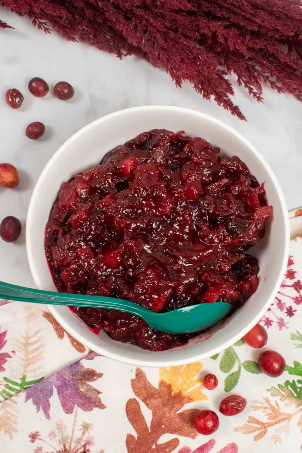 Homemade Apple Cranberry Sauce with Granny Smith Apples - Veggie Fun ...