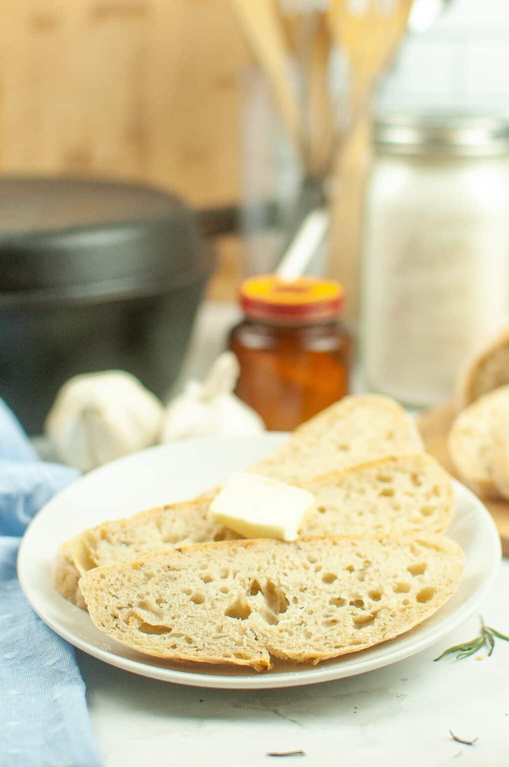Rosemary Garlic NoKnead Bread, the Two Hour Method Veggie Fun Kitchen