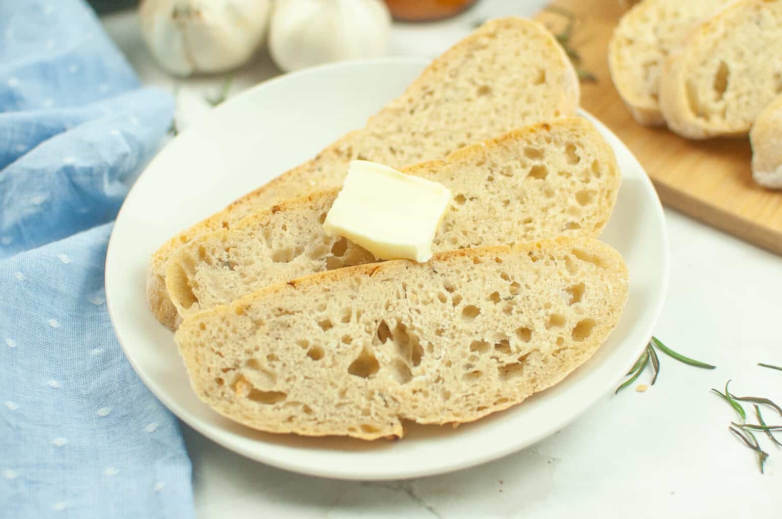 Rosemary Garlic NoKnead Bread, the Two Hour Method Veggie Fun Kitchen
