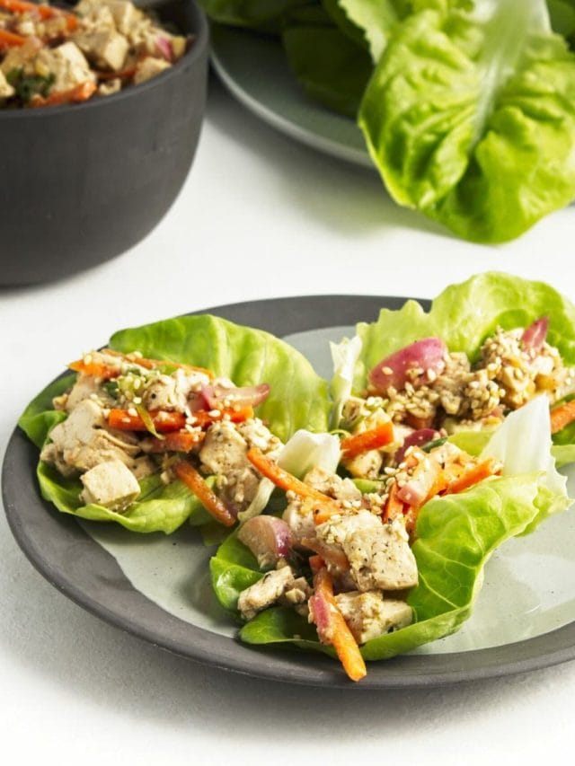 Tasty Tofu Lettuce Wraps: Flavorful Veggie Dinner Recipe!