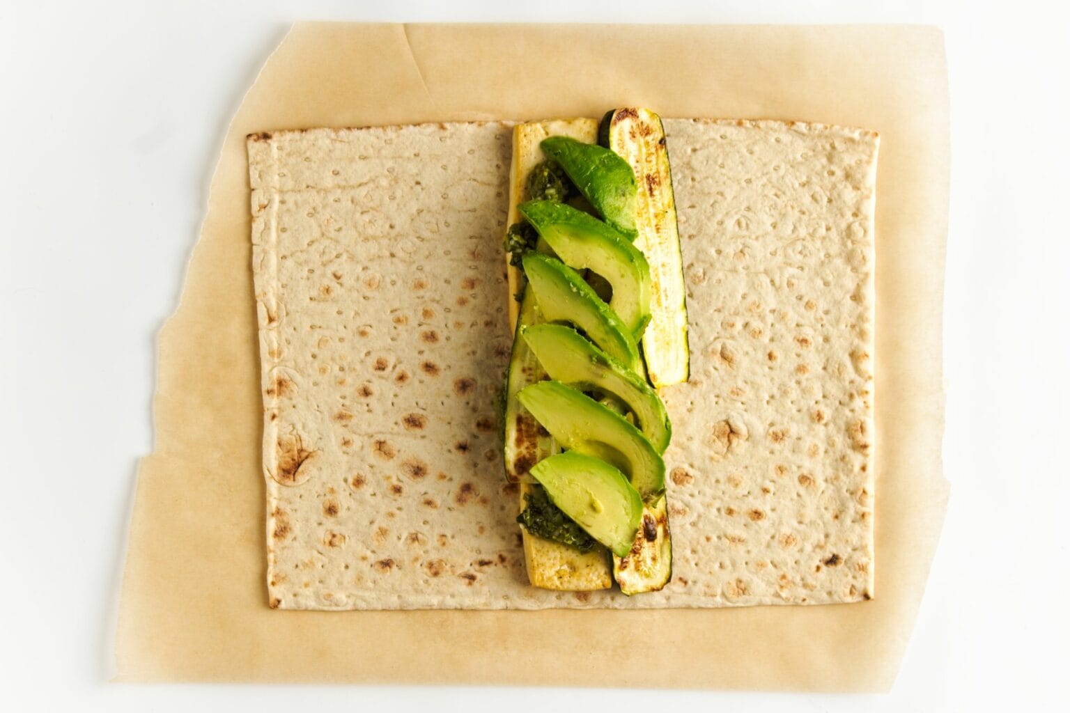 Oven Grilled Tofu Wrap with Zucchini and Avocado Veggie Fun Kitchen