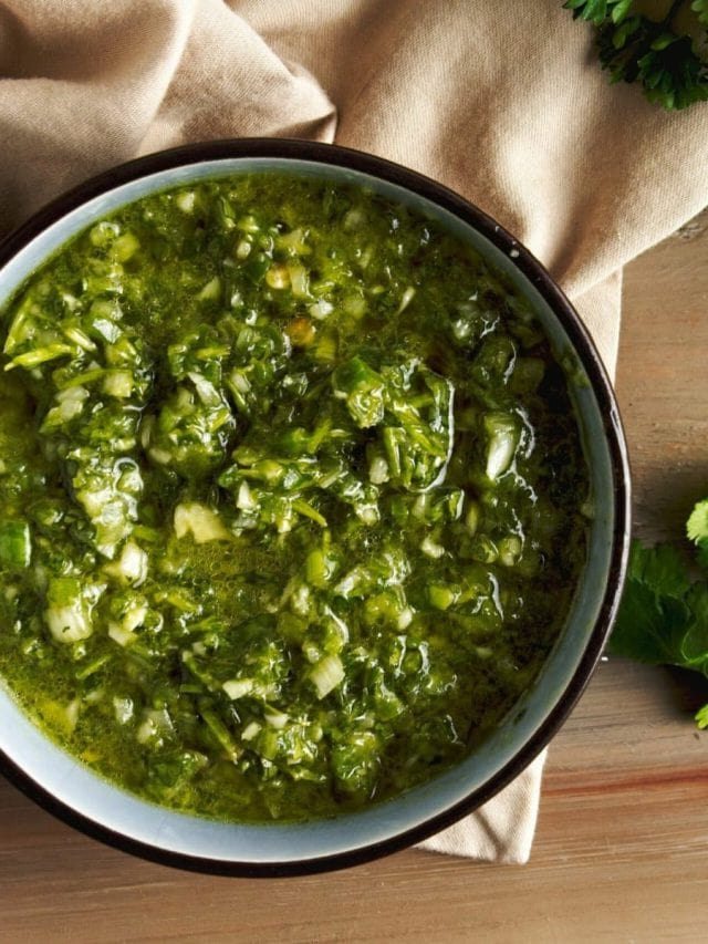 Easy Homemade Vegan Chimichurri Sauce with Green Onions