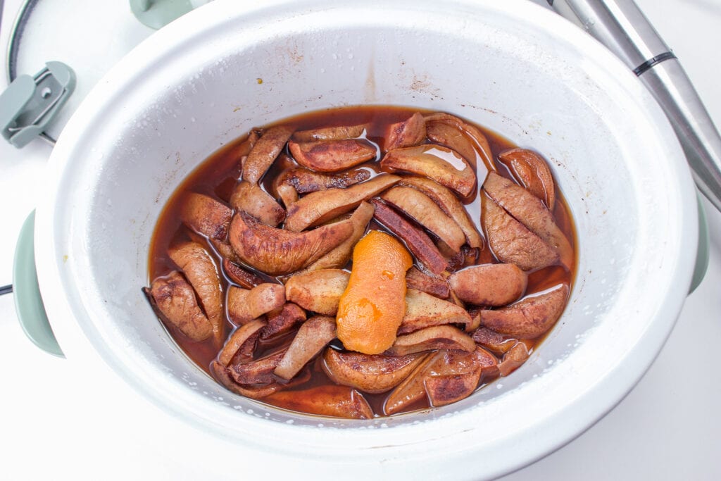 the pears have fully cooked in the slow cooker