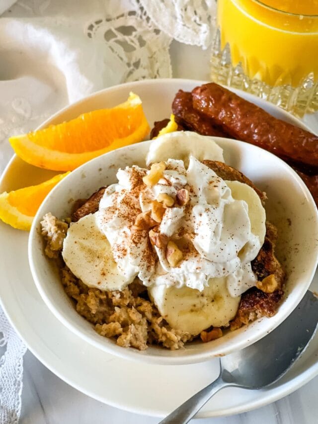 Vegan Banana Bread Baked Oats: A Morning Symphony of Flavor