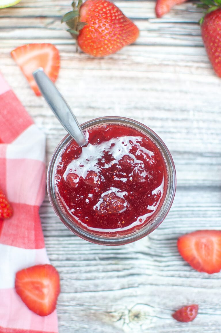 Small Batch Strawberry Jam No Pectin And No Butter Veggie Fun Kitchen