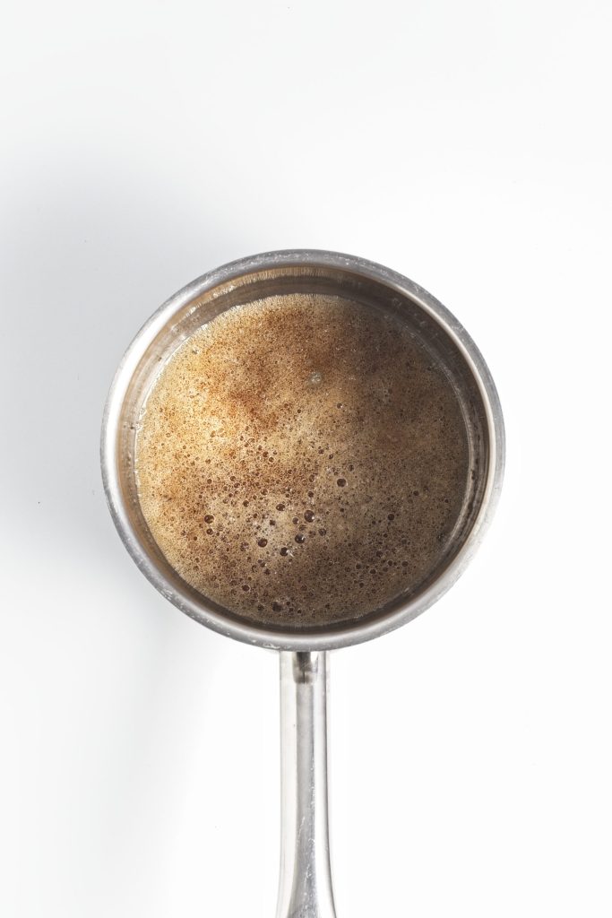 Boiling the maple syrup mixture